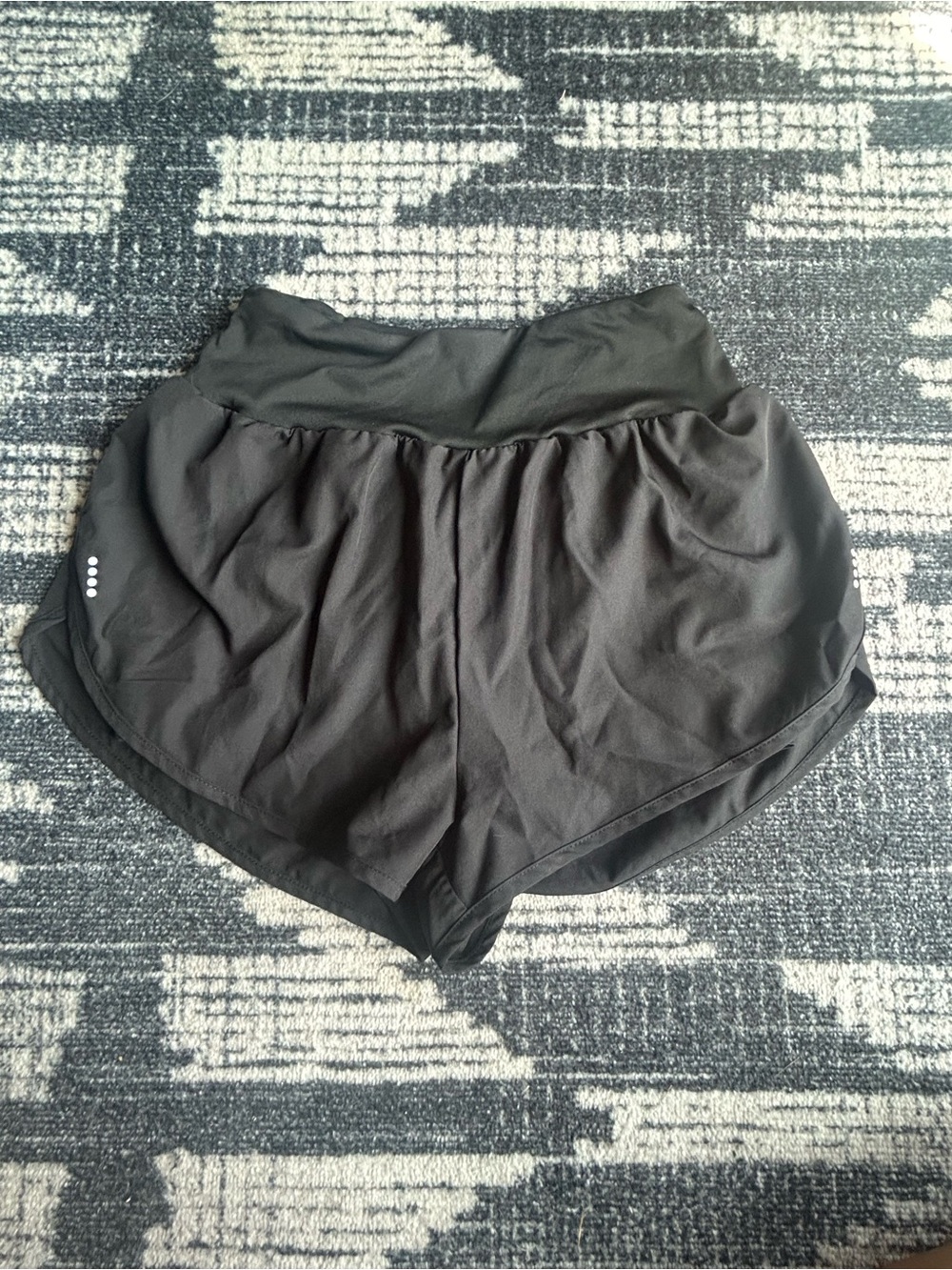 Black Women's Athletic Shorts with Built-In Shorts